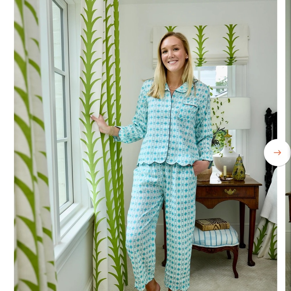 Brooks Blue and White Pajama Set